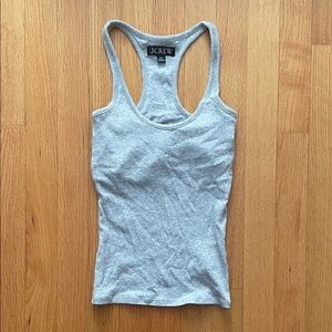 J. Crew Light Gray Racerback Tank Top Size XXS